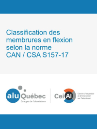 Classification des membrures en flexion selon la norme CSA S157-17 - AluQuébec
