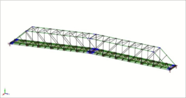 Modelling and analysis of an aluminium footbridge to determinate if a maintenance vehicle could cross it - AluQuébec